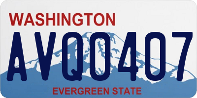WA license plate AVQ0407