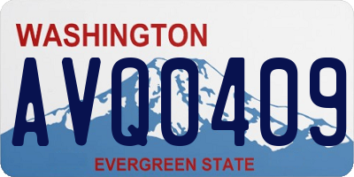WA license plate AVQ0409