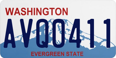 WA license plate AVQ0411