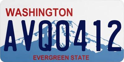 WA license plate AVQ0412