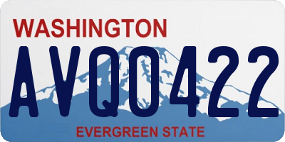 WA license plate AVQ0422