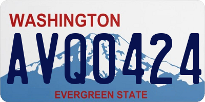 WA license plate AVQ0424