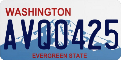 WA license plate AVQ0425