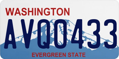 WA license plate AVQ0433