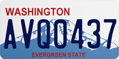 WA license plate AVQ0437