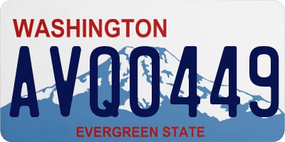 WA license plate AVQ0449