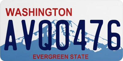 WA license plate AVQ0476