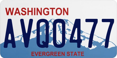 WA license plate AVQ0477