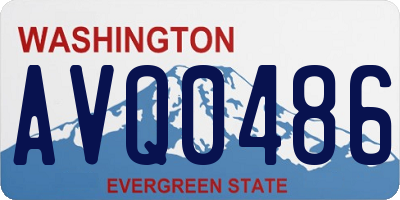 WA license plate AVQ0486