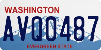 WA license plate AVQ0487