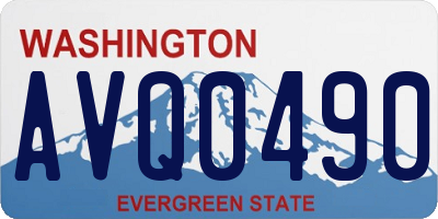 WA license plate AVQ0490