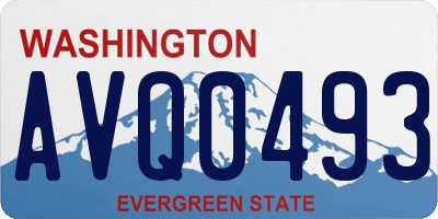 WA license plate AVQ0493