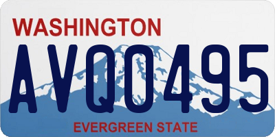 WA license plate AVQ0495