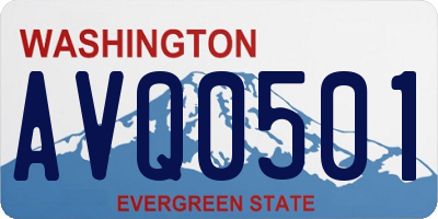 WA license plate AVQ0501