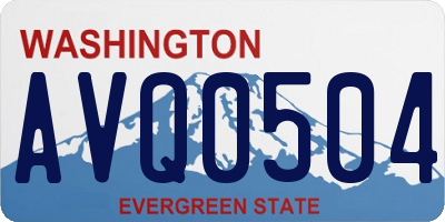 WA license plate AVQ0504