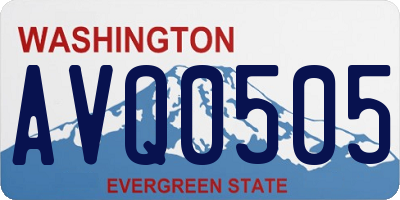WA license plate AVQ0505