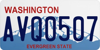WA license plate AVQ0507
