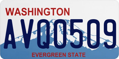 WA license plate AVQ0509