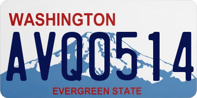 WA license plate AVQ0514