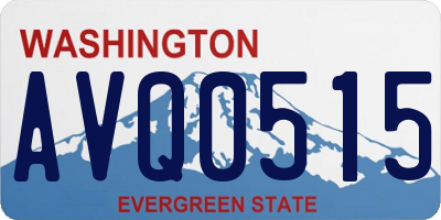 WA license plate AVQ0515