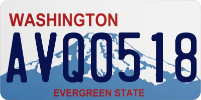 WA license plate AVQ0518