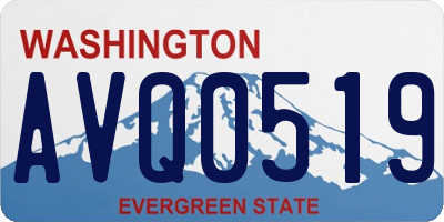WA license plate AVQ0519