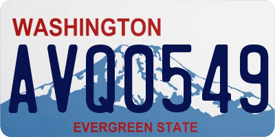 WA license plate AVQ0549