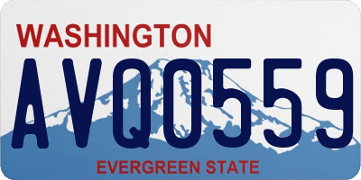 WA license plate AVQ0559
