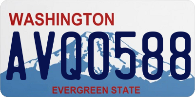 WA license plate AVQ0588