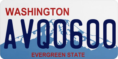 WA license plate AVQ0600