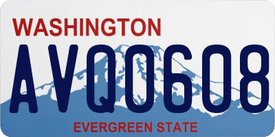 WA license plate AVQ0608
