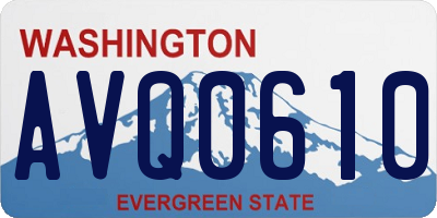 WA license plate AVQ0610