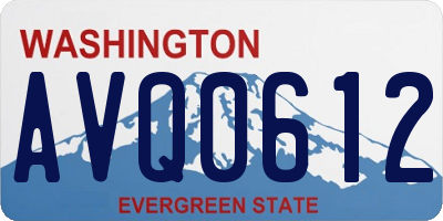 WA license plate AVQ0612