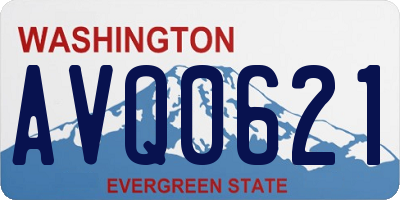 WA license plate AVQ0621