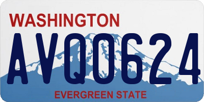 WA license plate AVQ0624