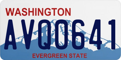 WA license plate AVQ0641