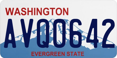 WA license plate AVQ0642