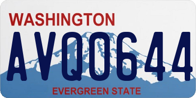 WA license plate AVQ0644