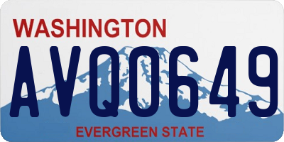 WA license plate AVQ0649