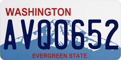 WA license plate AVQ0652