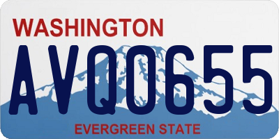 WA license plate AVQ0655