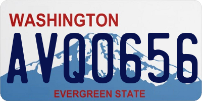 WA license plate AVQ0656