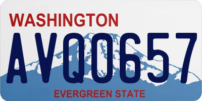 WA license plate AVQ0657