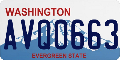 WA license plate AVQ0663