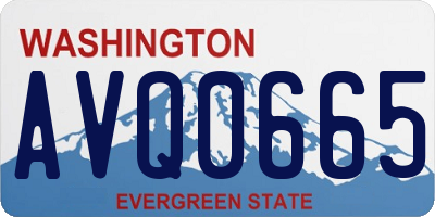 WA license plate AVQ0665