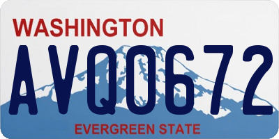 WA license plate AVQ0672