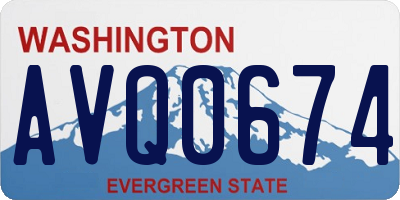 WA license plate AVQ0674