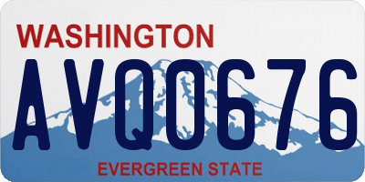 WA license plate AVQ0676