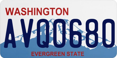WA license plate AVQ0680