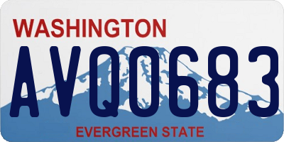 WA license plate AVQ0683